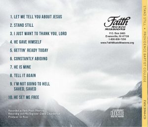 Stand Still CD Back Cover